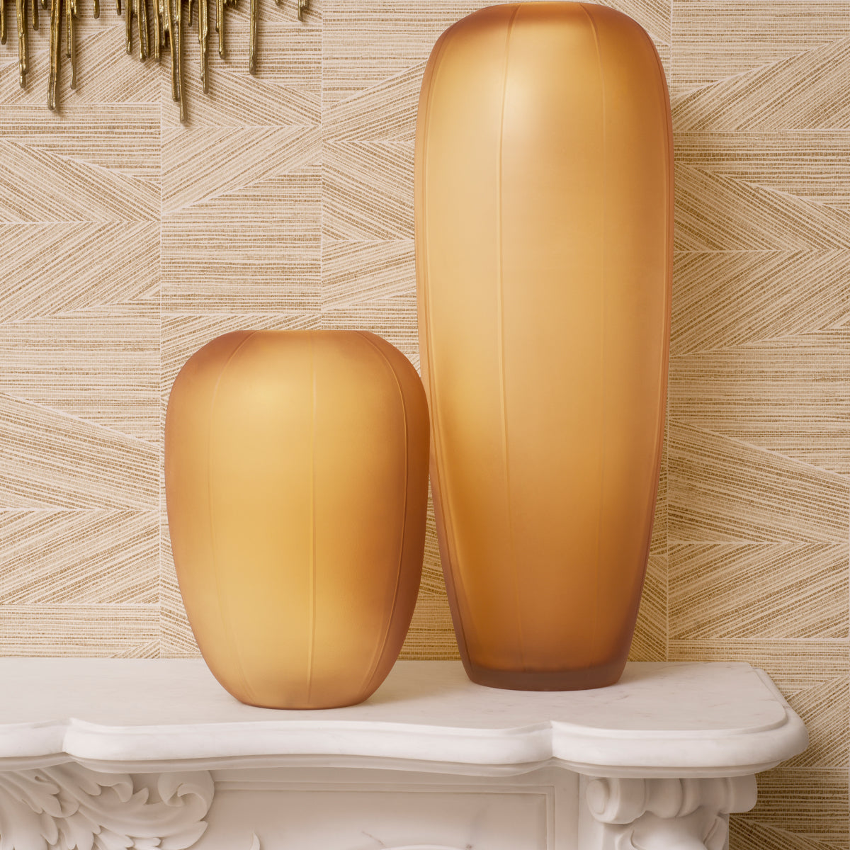 Amber Glass Bouquet Vase Zenna | Eichholtz Miami