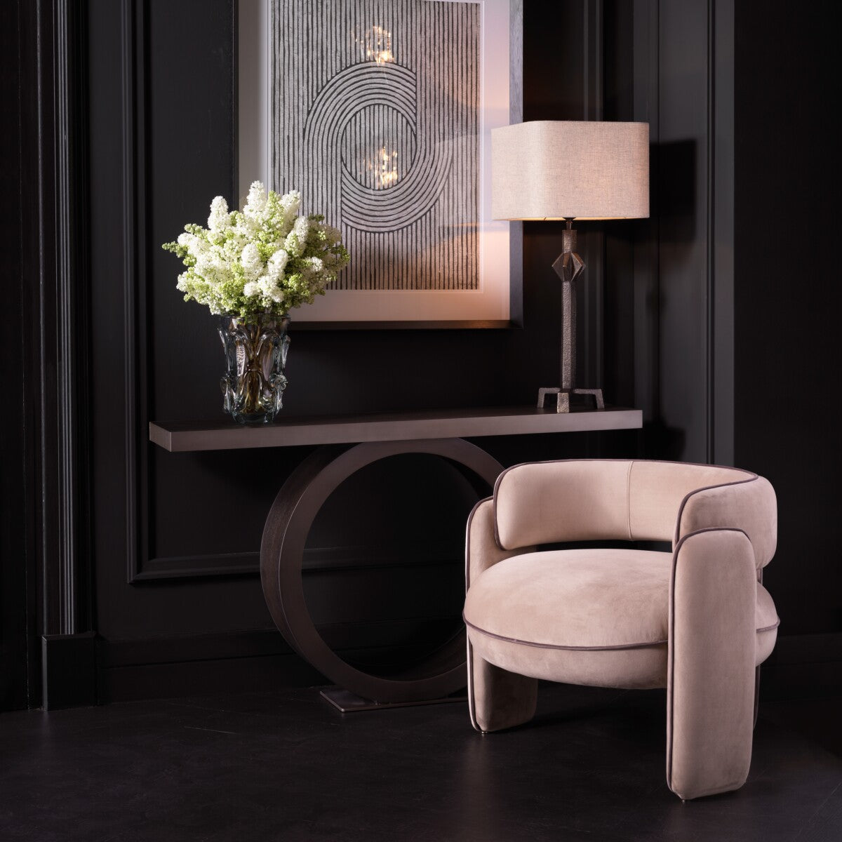 Oak Ring Console Table Odis | Eichholtz Miami