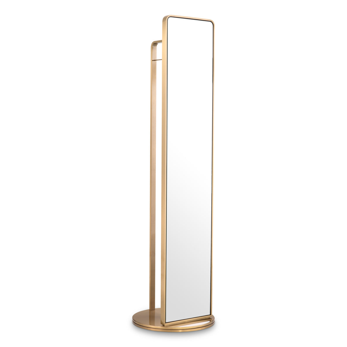 Rotating Floor Mirror with Coatrack Novo | Eichholtz Miami