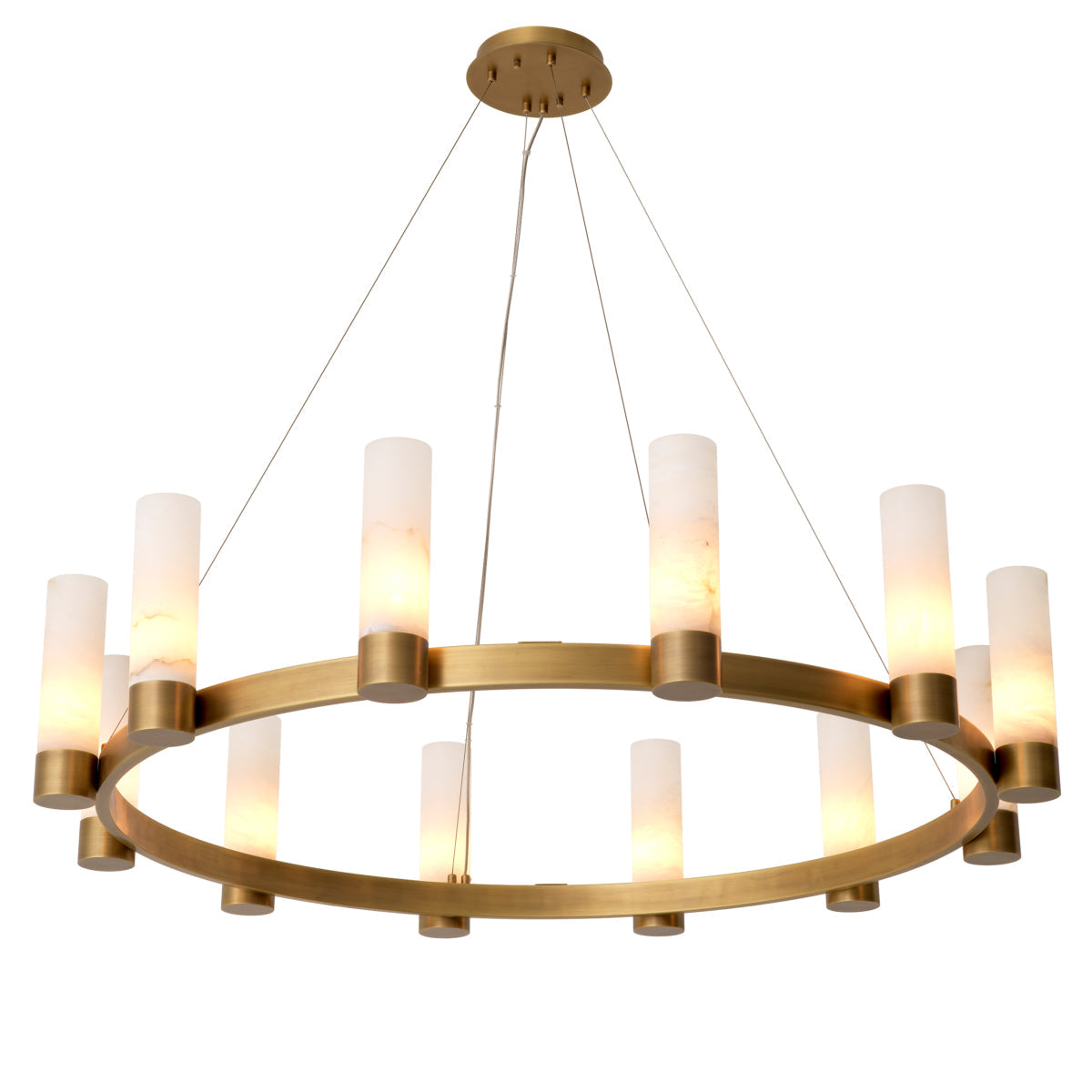 Alabaster Cylinders Chandelier Castro | Eichholtz Miami
