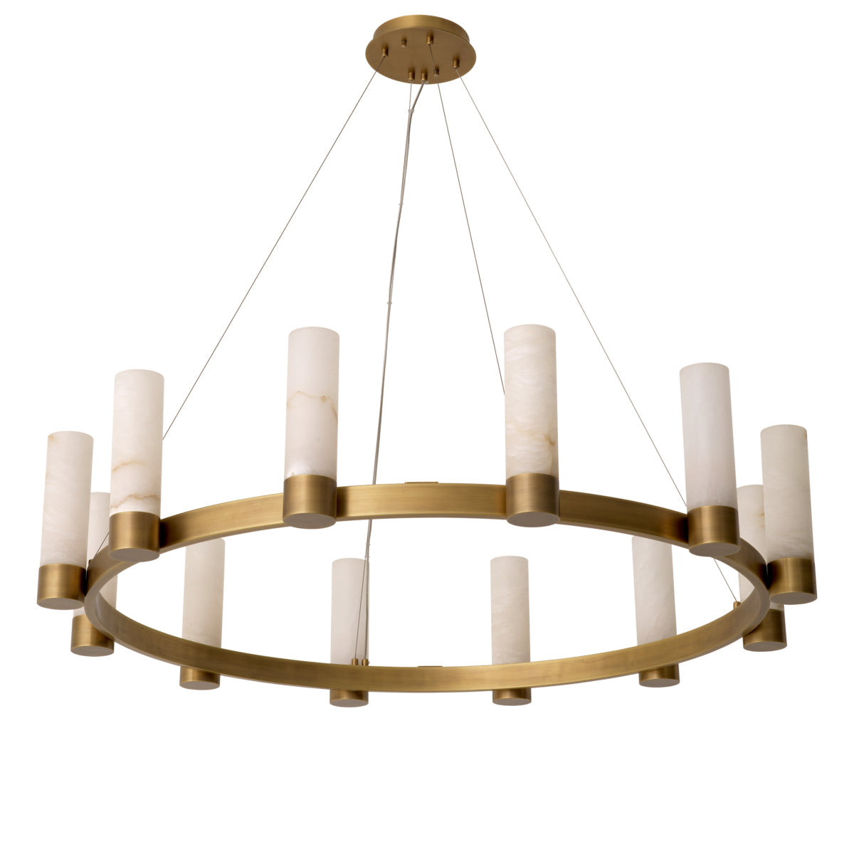 Alabaster Cylinders Chandelier Castro | Eichholtz Miami