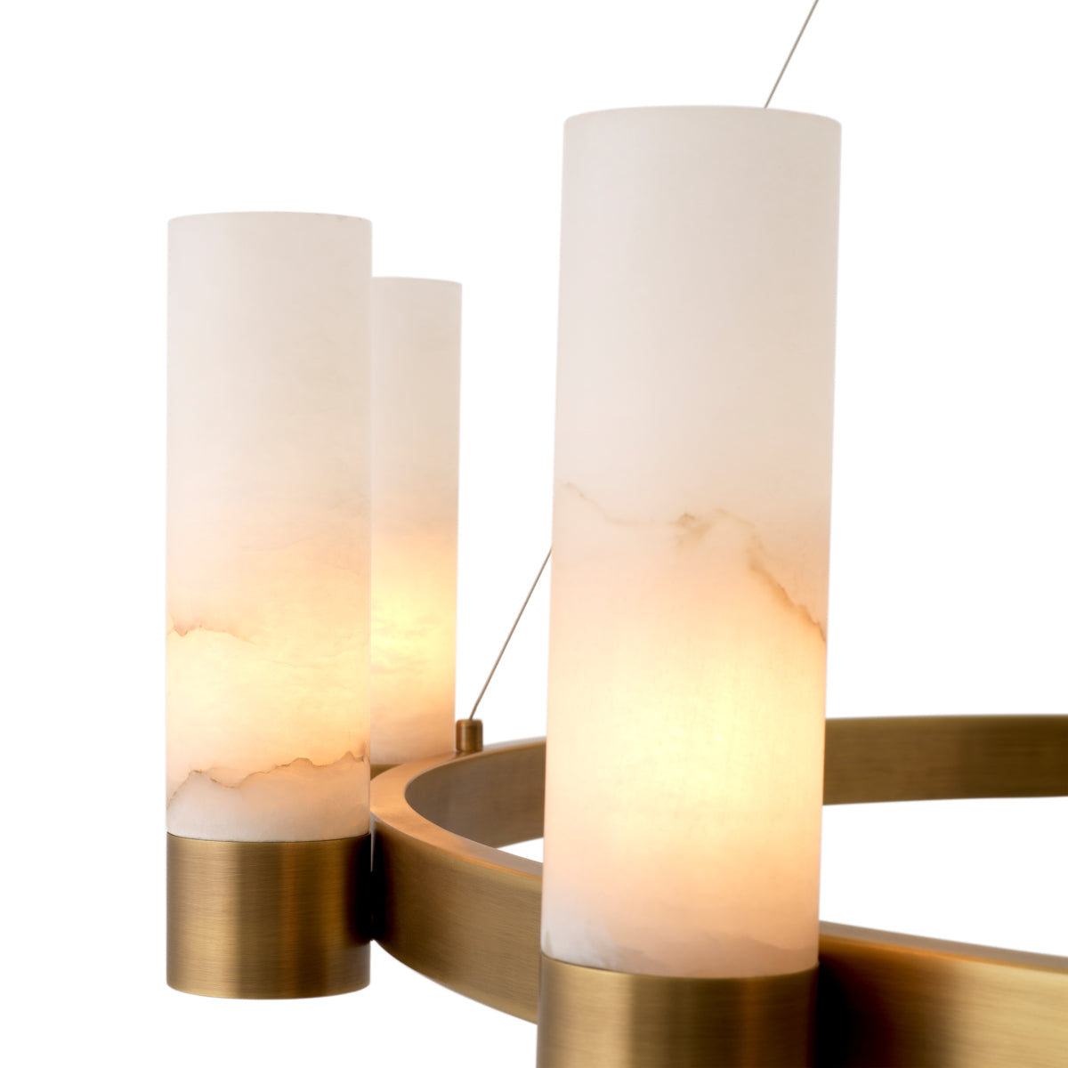 Alabaster Cylinders Chandelier Castro | Eichholtz Miami