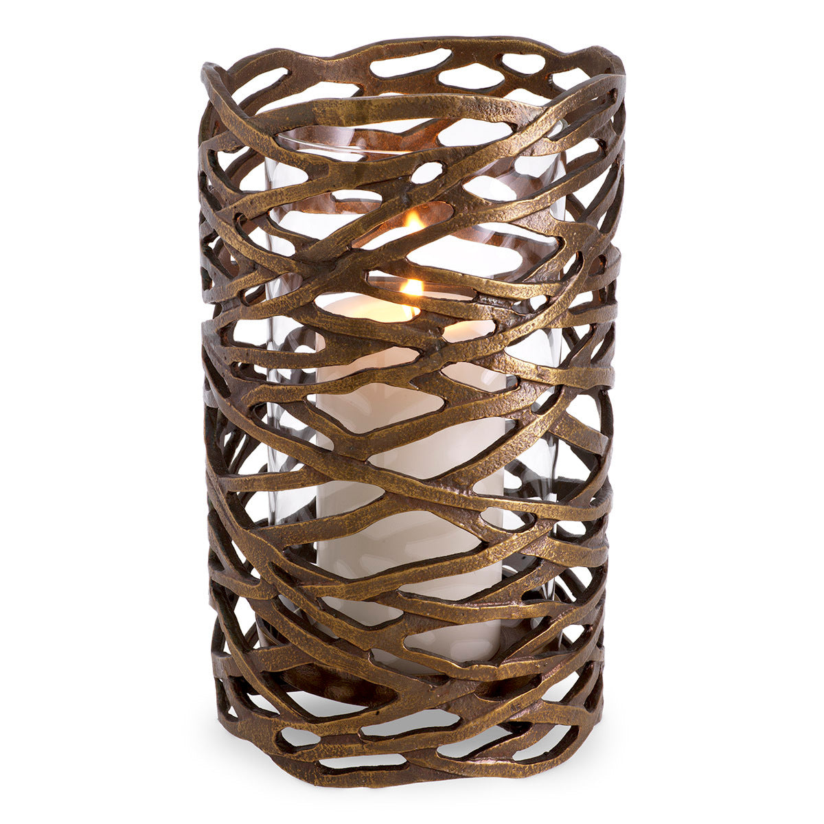 Vintage Brass Hurricane Lanai | Eichholtz Miami