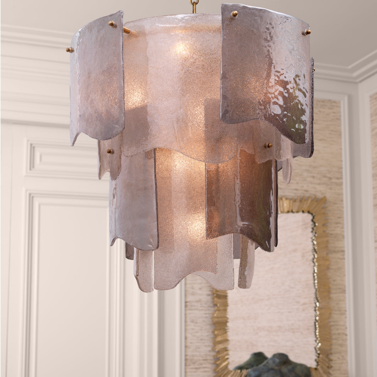 Tiered Glass Modern Chandelier Asinara | Eichholtz Miami
