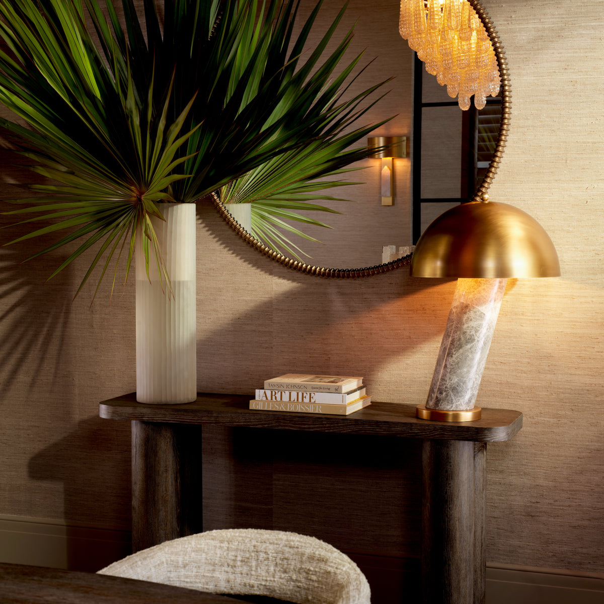 Round Vintage Brass Mirror Vezzola | Eichholtz Miami