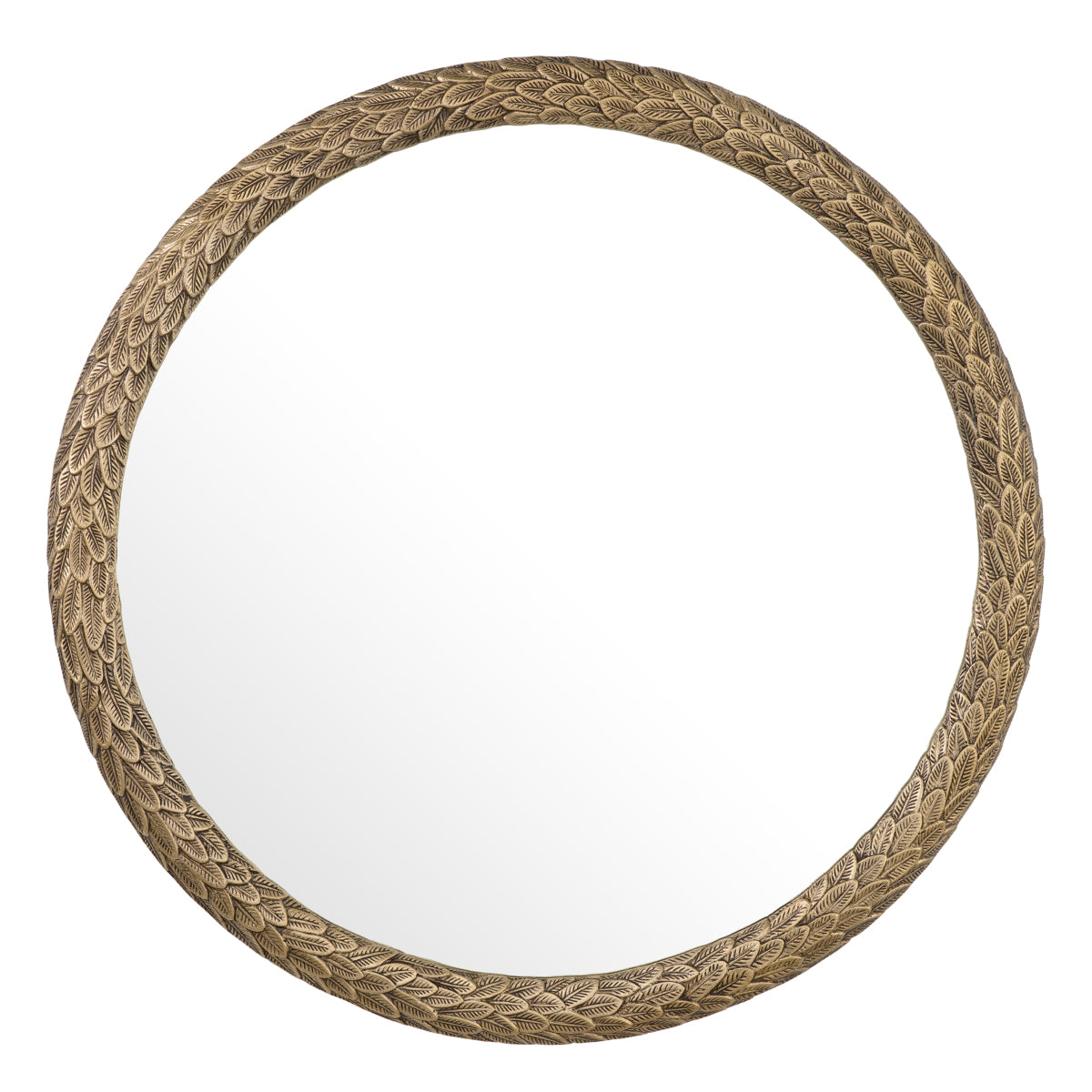 Leaves Patterned Oval Mirror Soave | Eichholtz Miami