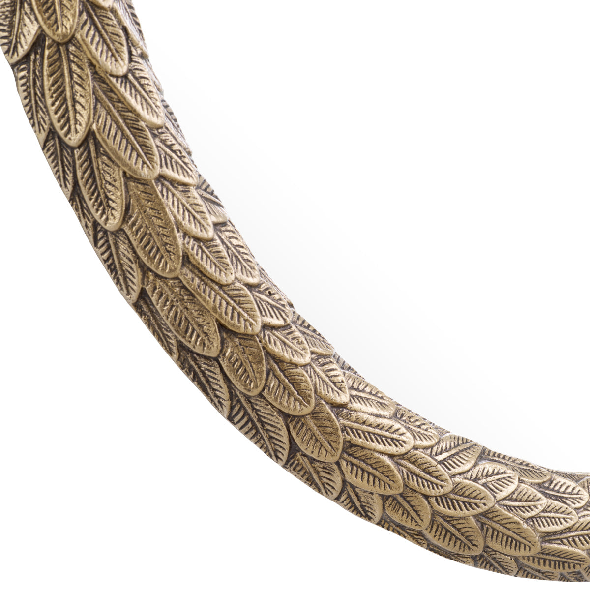 Leaves Patterned Oval Mirror Soave | Eichholtz Miami