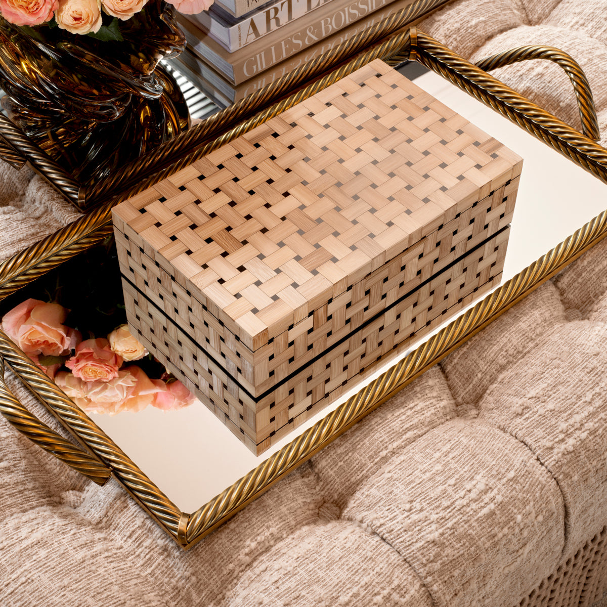 Vintage Brass Rectangular Tray Salvi | Eichholtz Miami