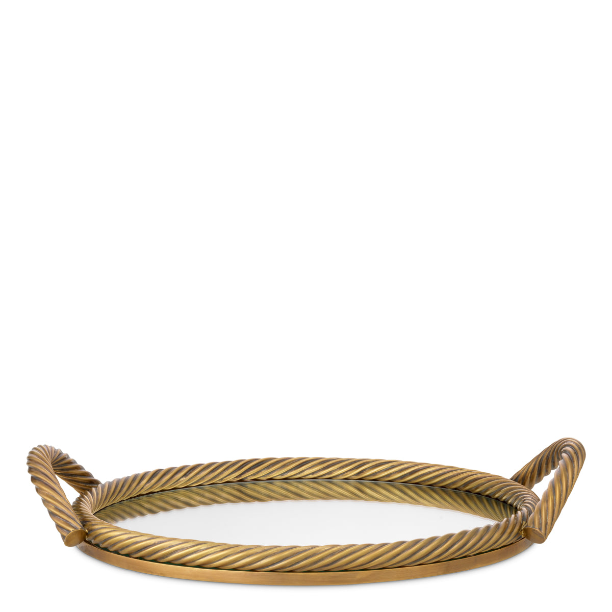 Vintage Brass Round Tray Salvi | Eichholtz Miami