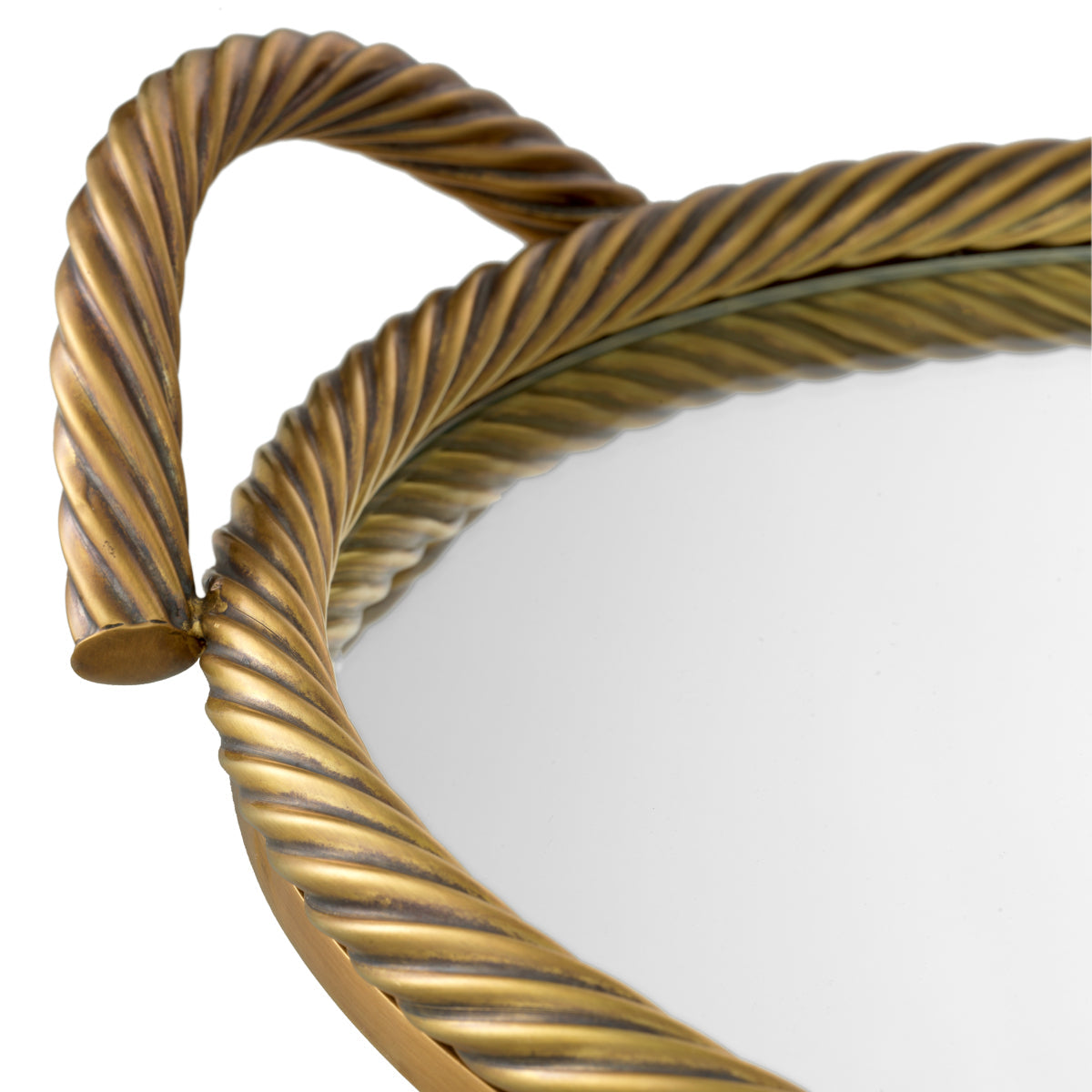 Vintage Brass Round Tray Salvi | Eichholtz Miami