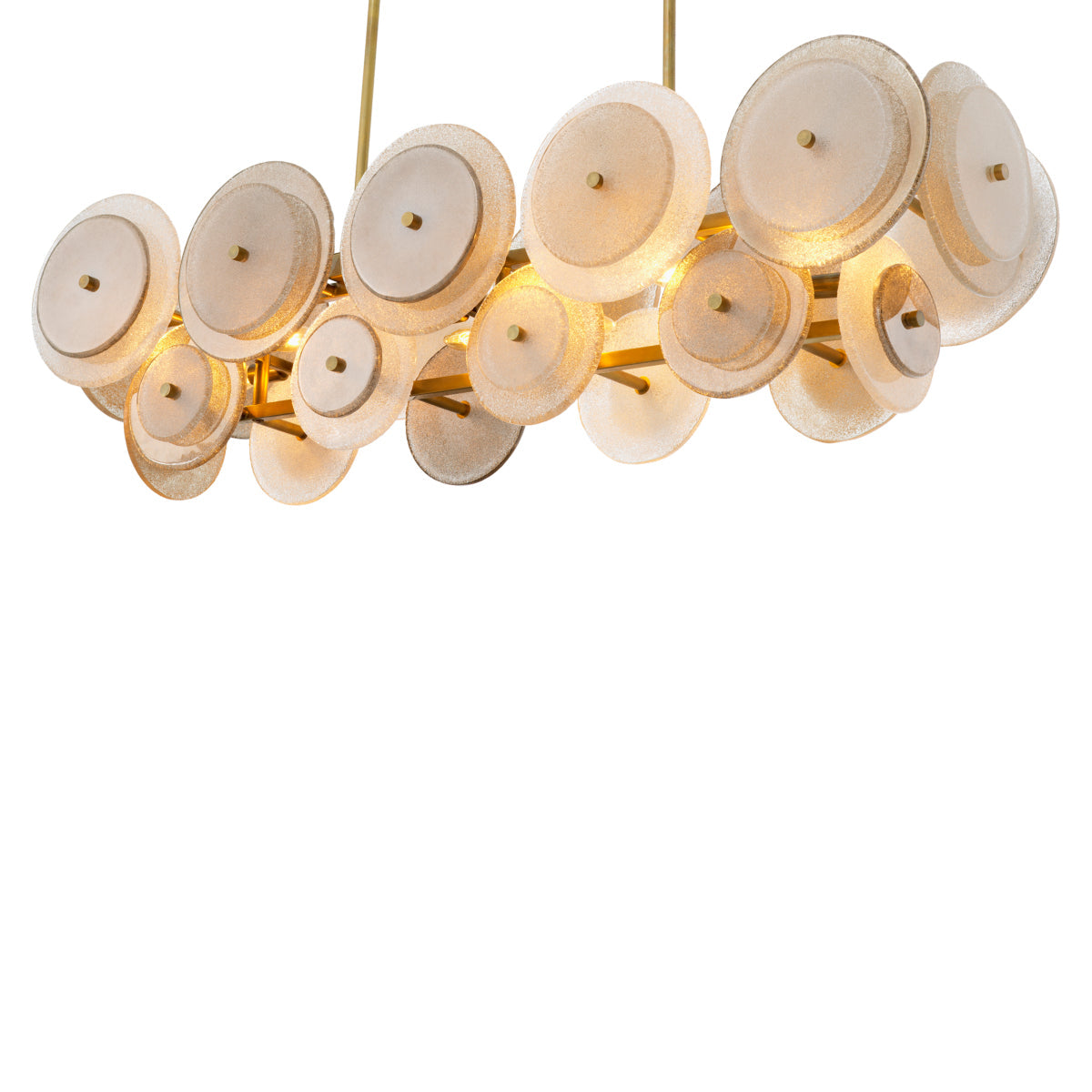 Champagne Disk Chandelier Hyde | Eichholtz Miami