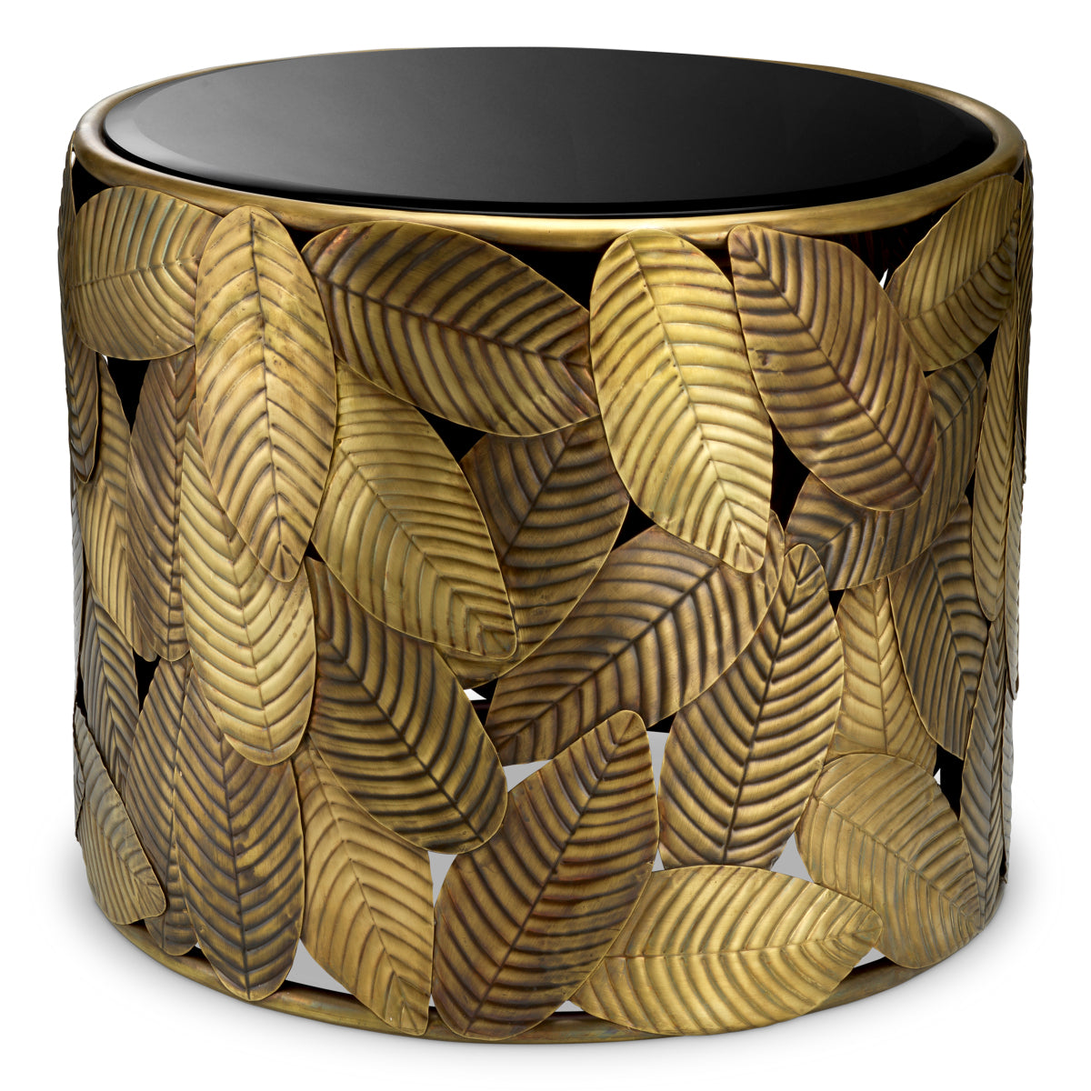 Black Glass Side Table Botanico | Eichholtz Miami