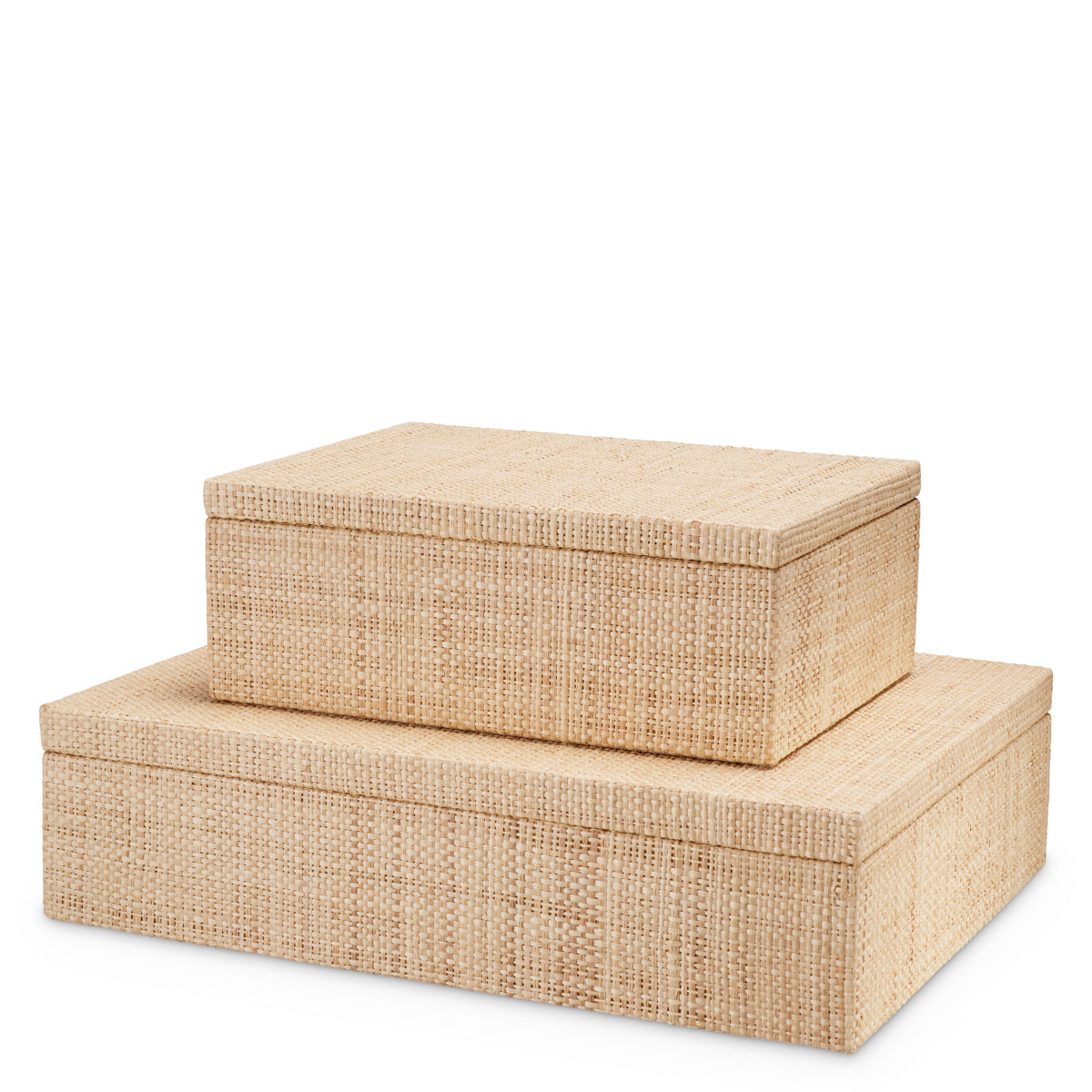 Handwoven Natural Raffia Box Cadiz | Eichholtz Miami