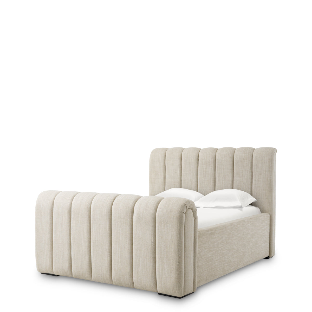 Beige Upholstered Bed Frame Kayden | Eichholtz Miami