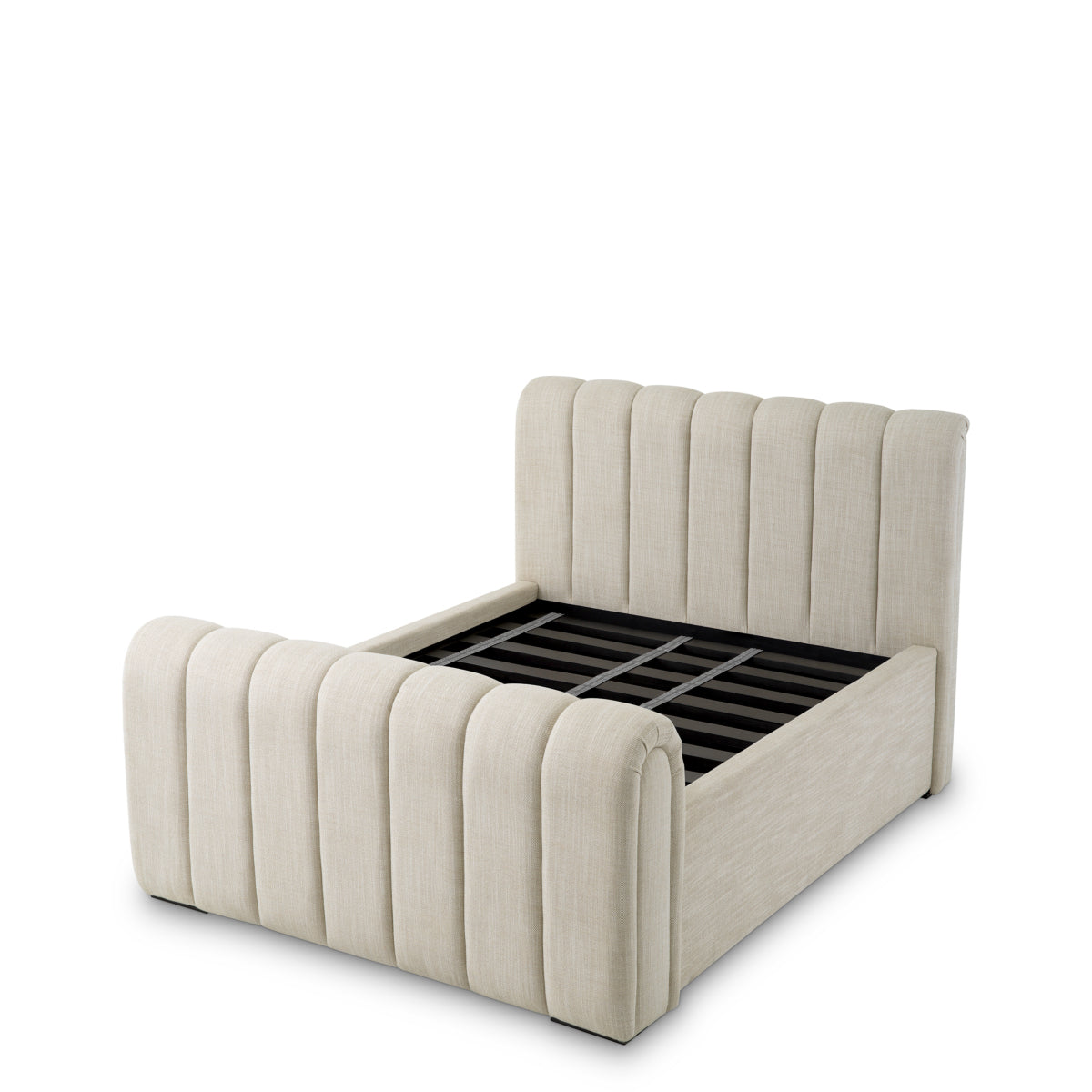 Beige Upholstered Bed Frame Kayden | Eichholtz Miami