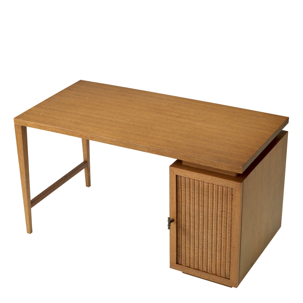 Rattan Door Wooden Desk Borchard | Eichholtz Miami