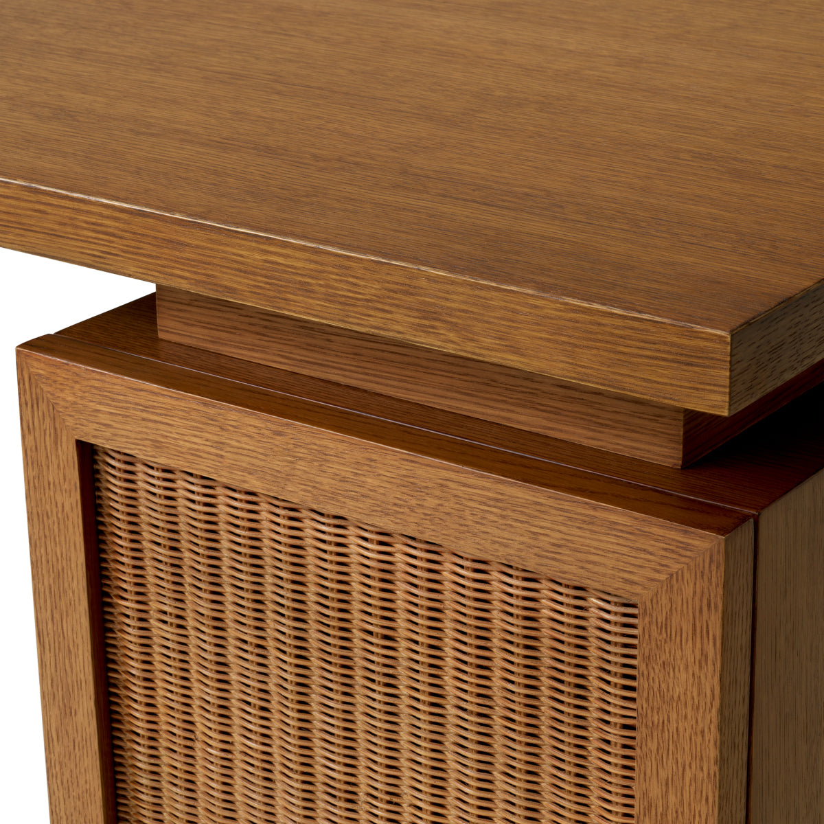 Rattan Door Wooden Desk Borchard | Eichholtz Miami