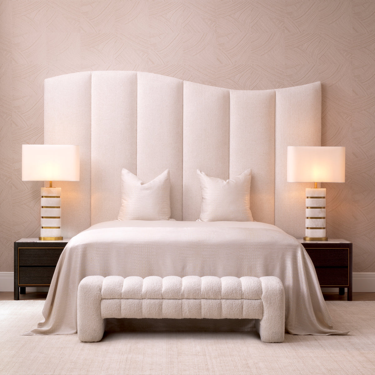 Channel Stitched Bench Taranto | Eichholtz Miami