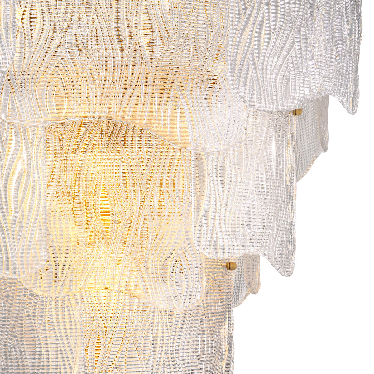 Clear Textured Glass Chandelier Asinara | Eichholtz Miami