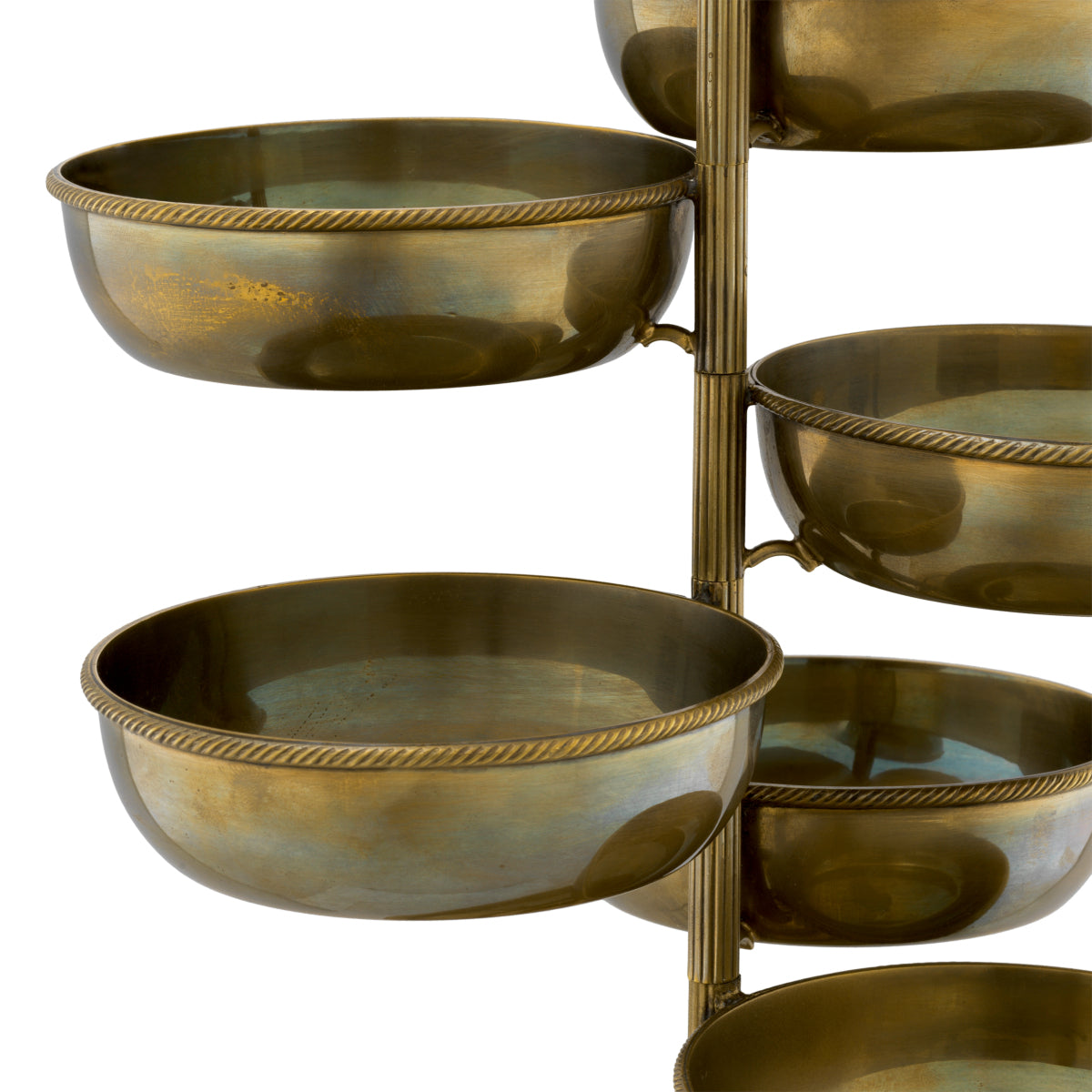 Vintage Brass 6-Bowl Stand Christine | Eichholtz Miami