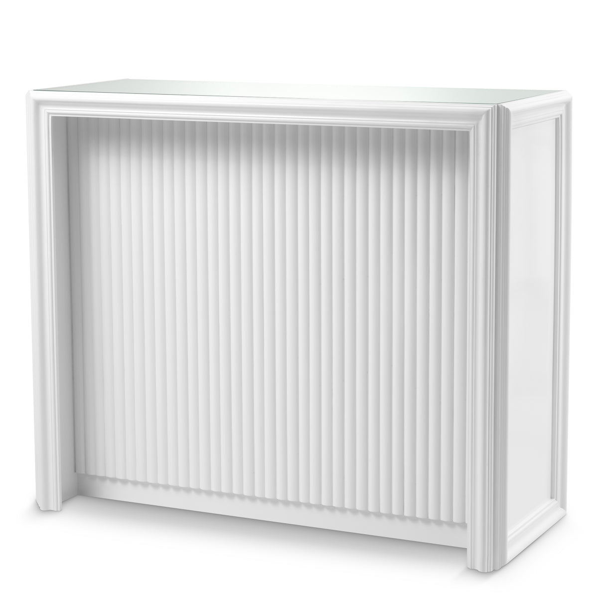 White Ribbed Bar Cabinet Roland | Eichholtz Miami