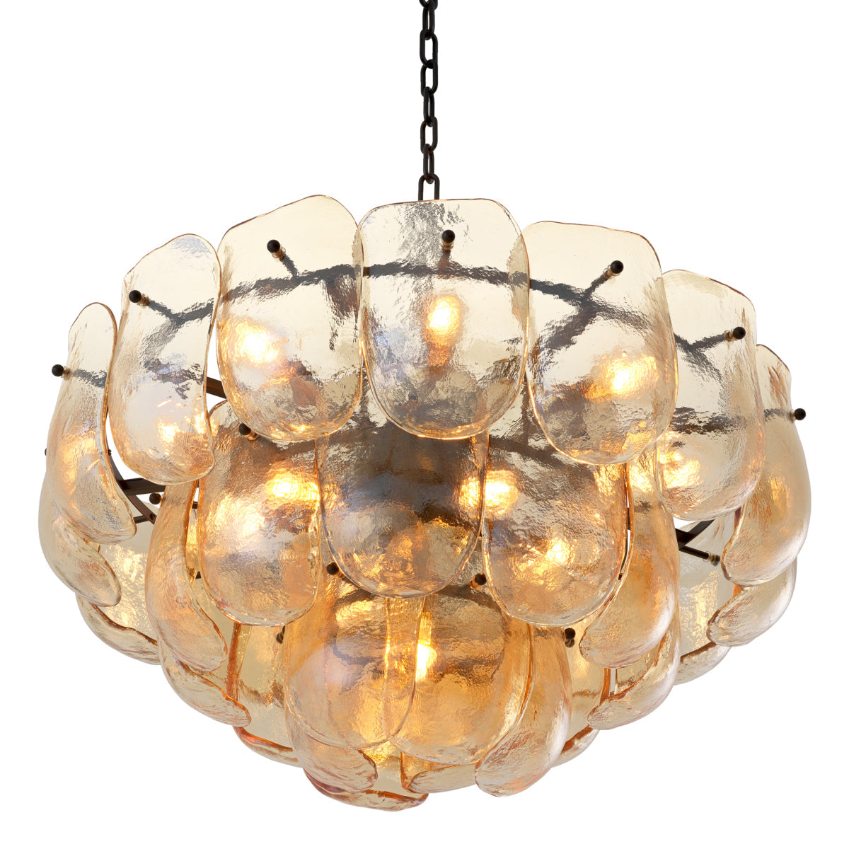 Thick Glass Metal Chandelier Gustave | Eichholtz Miami