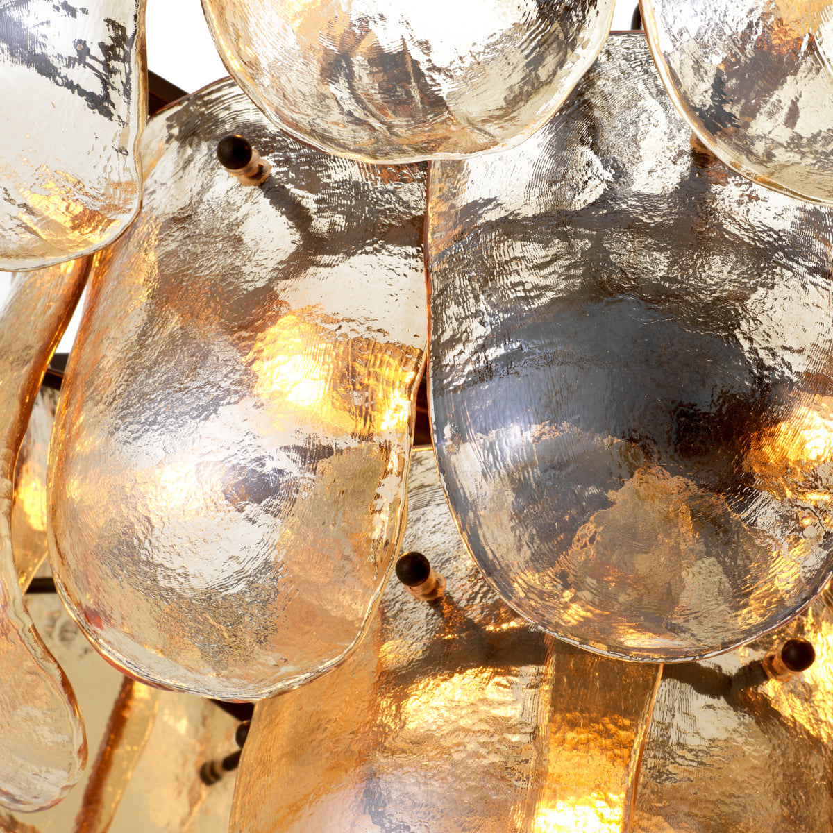 Thick Glass Metal Chandelier Gustave | Eichholtz Miami
