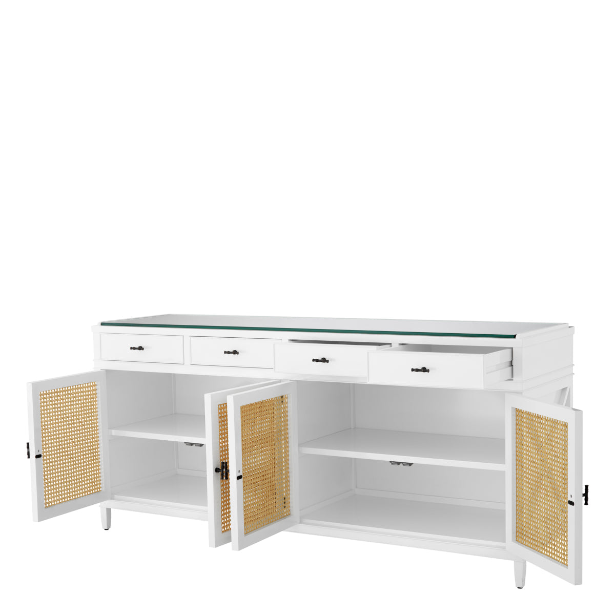 Natural Cane 4-Door Dresser Bahamas | Eichholtz Miami
