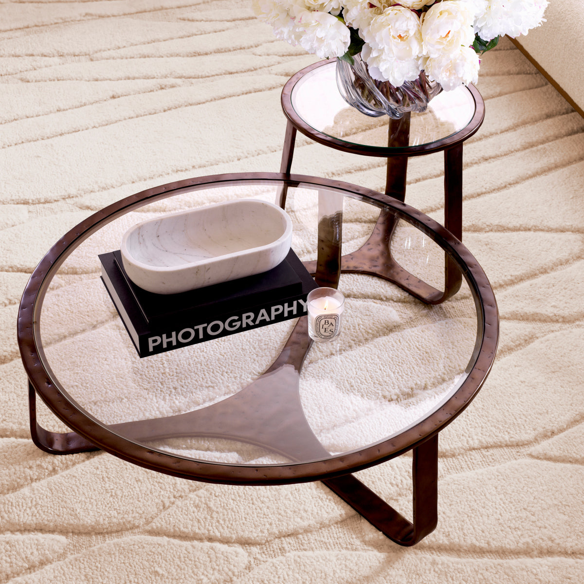 Bronze Round Side Table Cambronne | Eichholtz Miami