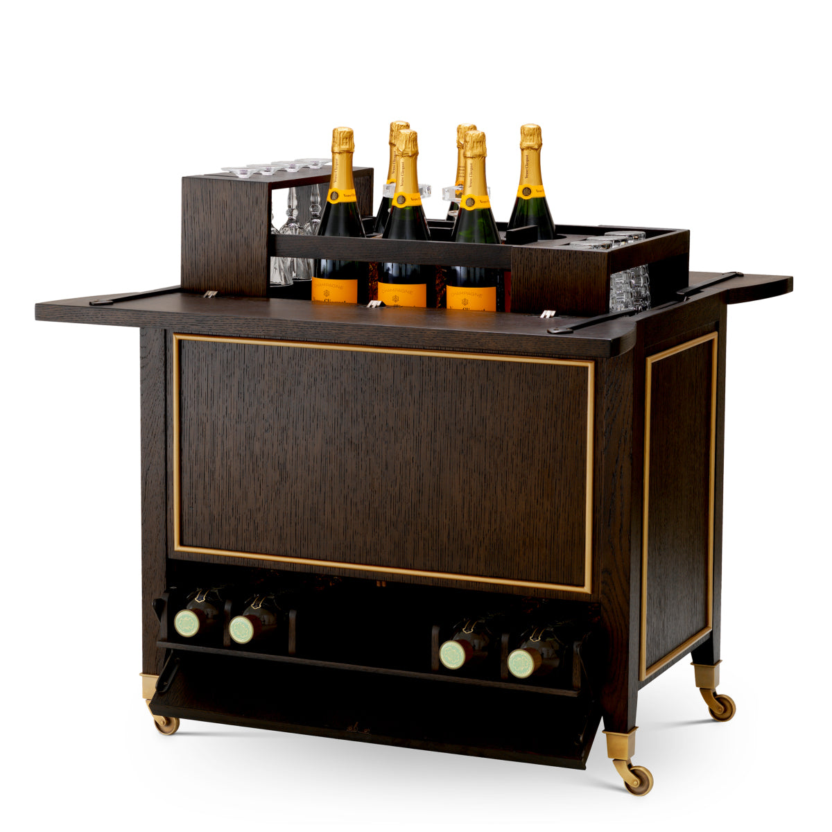 Brown Oak Trolley Galliano | Eichholtz Miami