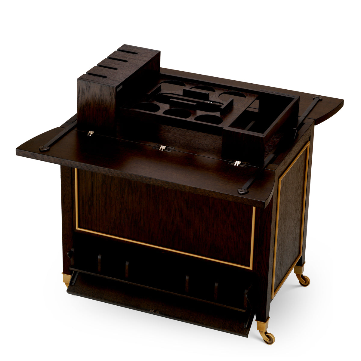 Brown Oak Trolley Galliano | Eichholtz Miami