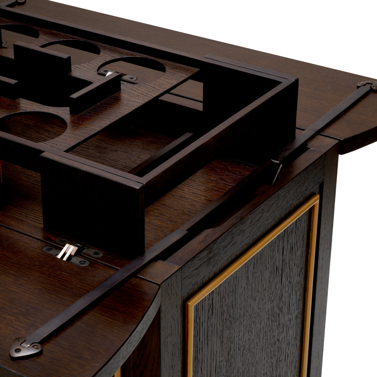 Brown Oak Trolley Galliano | Eichholtz Miami