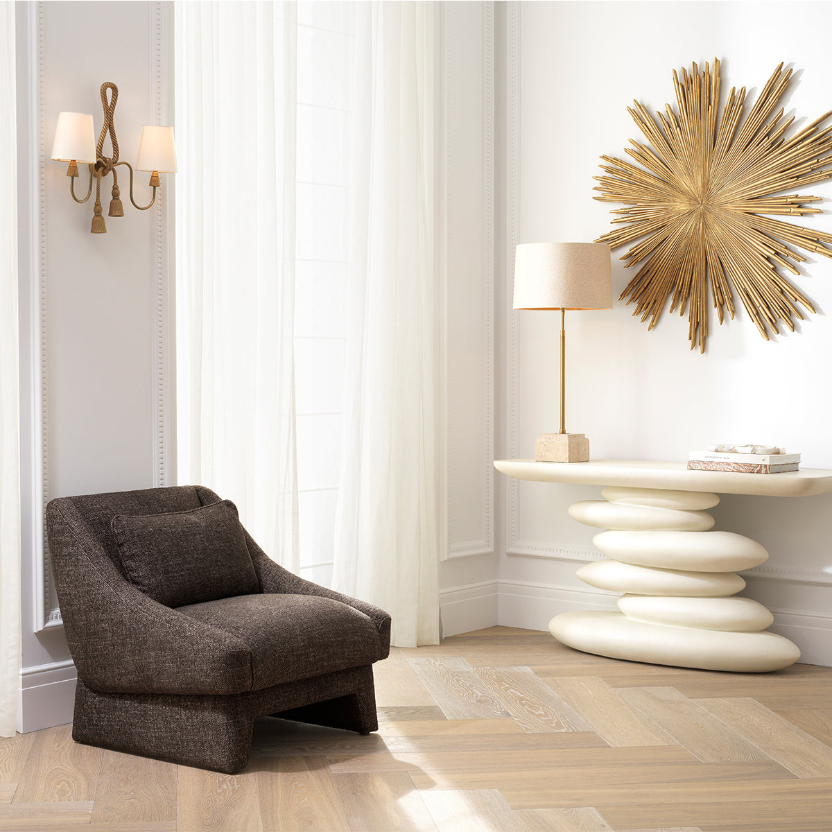 Brown Rectangular Cushion Renato | Eichholtz Miami
