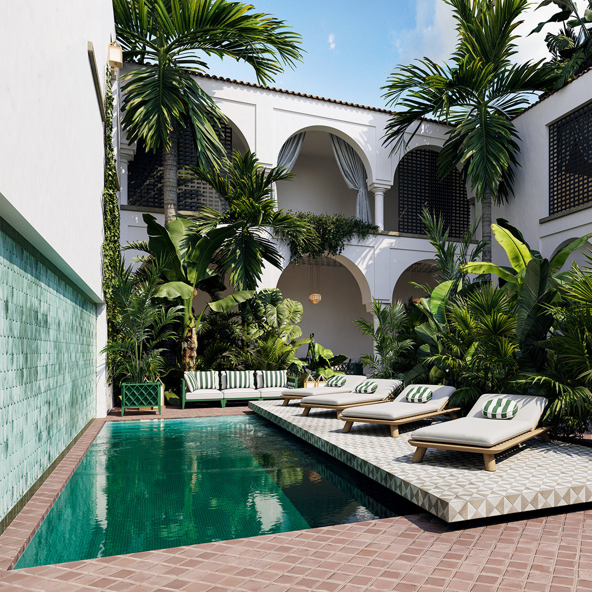 3-Seater Outdoor Sofa Ocean Club | Eichholtz Miami