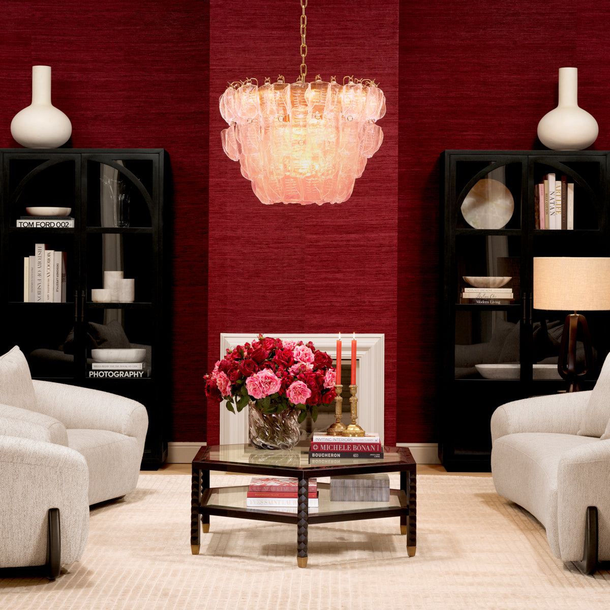 Tiered Glass Chandelier Solange | Eichholtz Miami