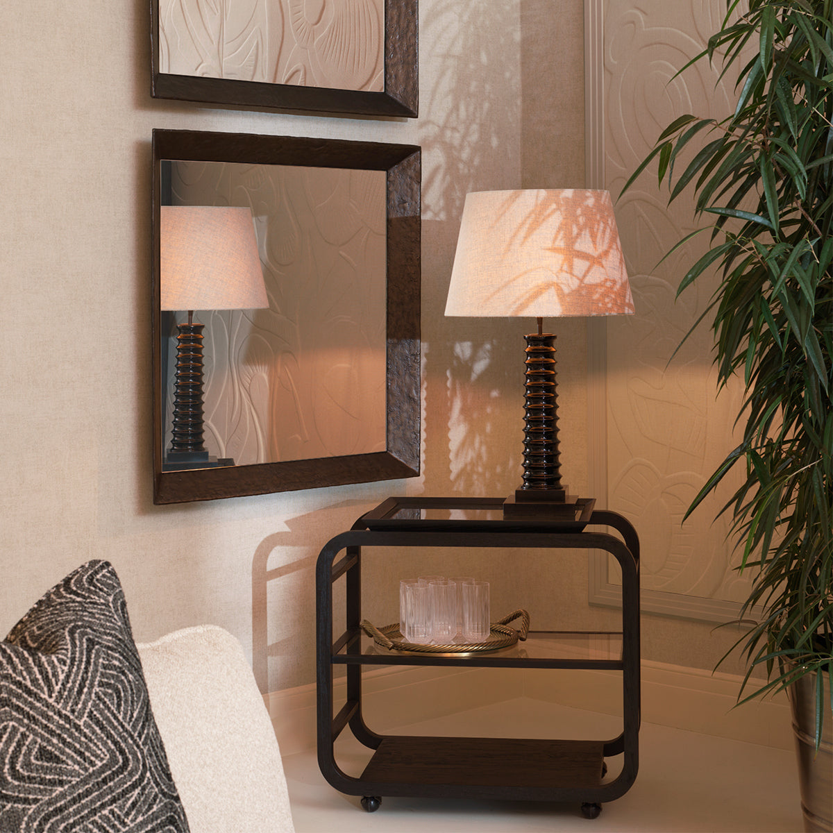 Square Brass Mirror Othello | Eichholtz Miami