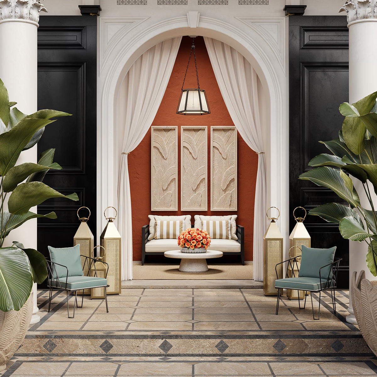 Cushioned Outdoor Sofa S Ocean Club | Eichholtz Miami