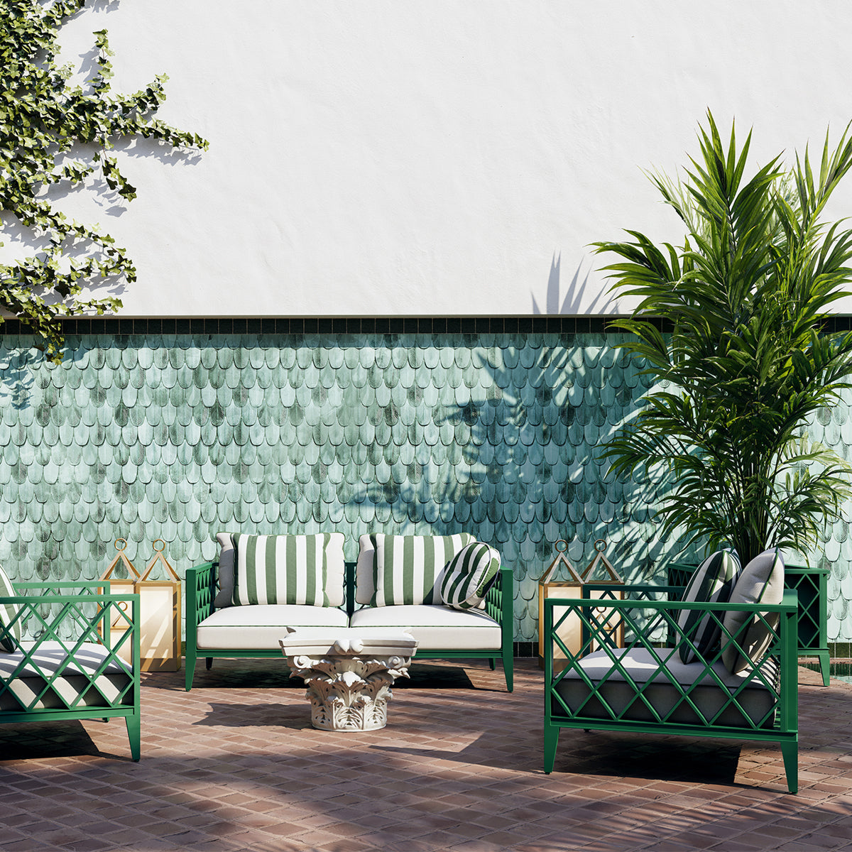Cushioned Outdoor Sofa S Ocean Club | Eichholtz Miami