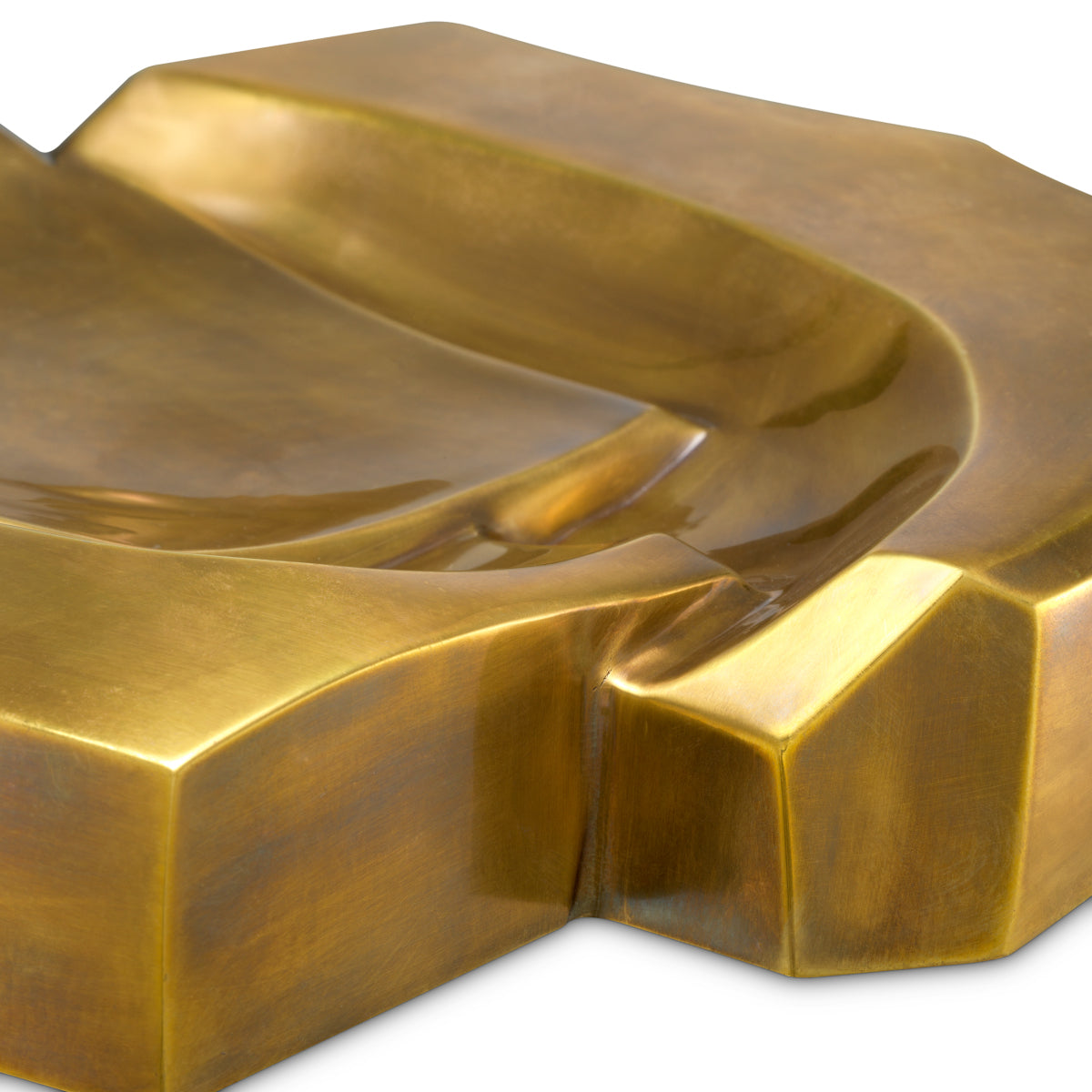 Vintage Brass Bowl Ashcomb | Eichholtz Miami