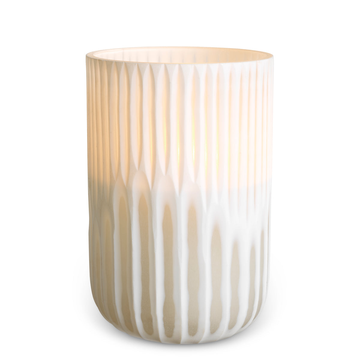 Off-white Glass Hurricane Westgrove