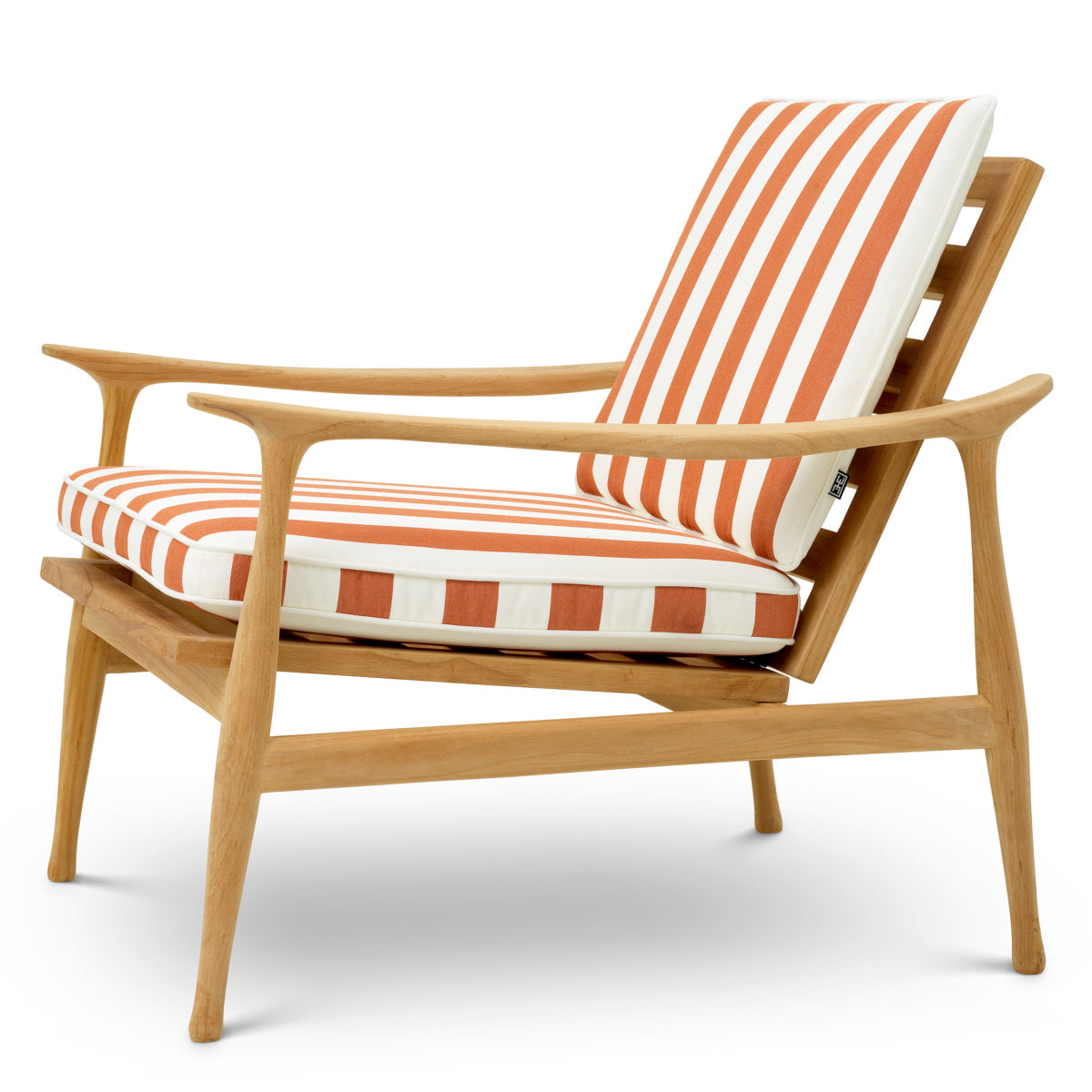 Teak Striped Outdoor Chair Manzo | Eichholtz Miami