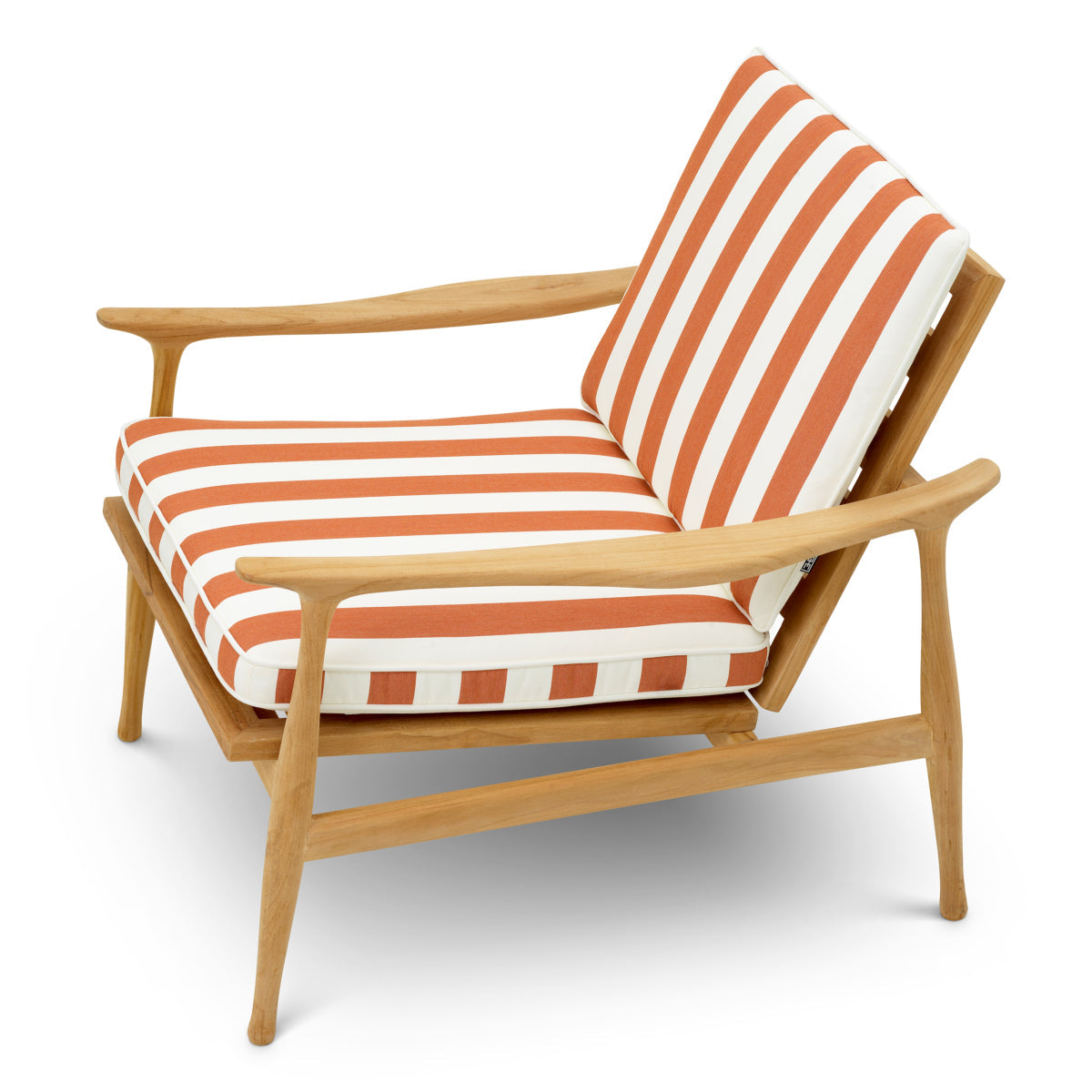 Teak Striped Outdoor Chair Manzo | Eichholtz Miami