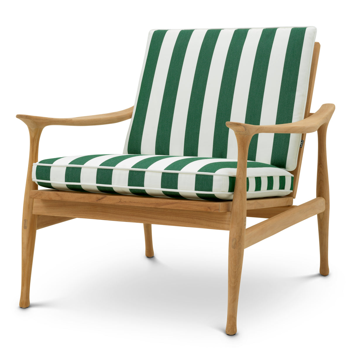 Teak Striped Outdoor Chair Manzo | Eichholtz Miami