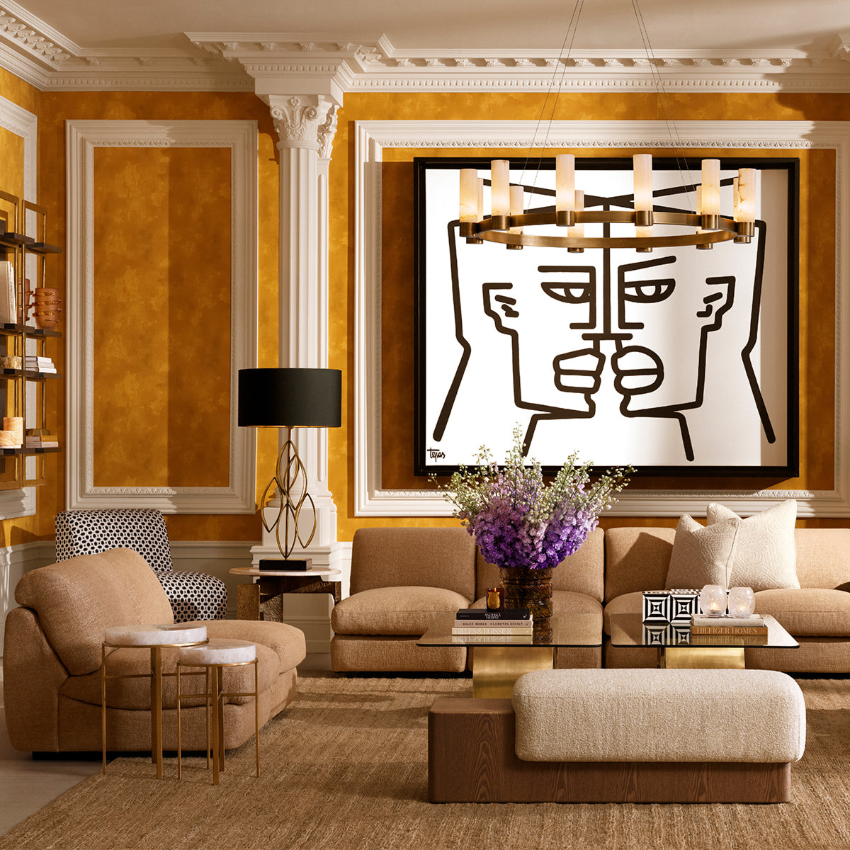 Beige Fabric Cushion Camari | Eichholtz Miami