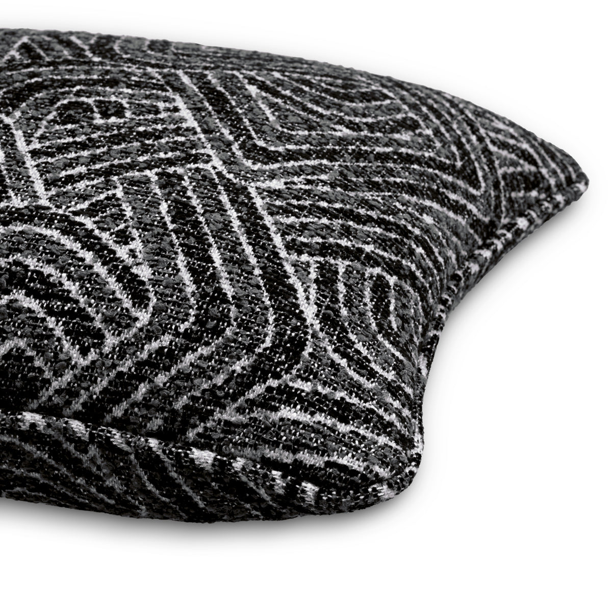 Black Geometric Pattern Cushion Camari | Eichholtz Miami