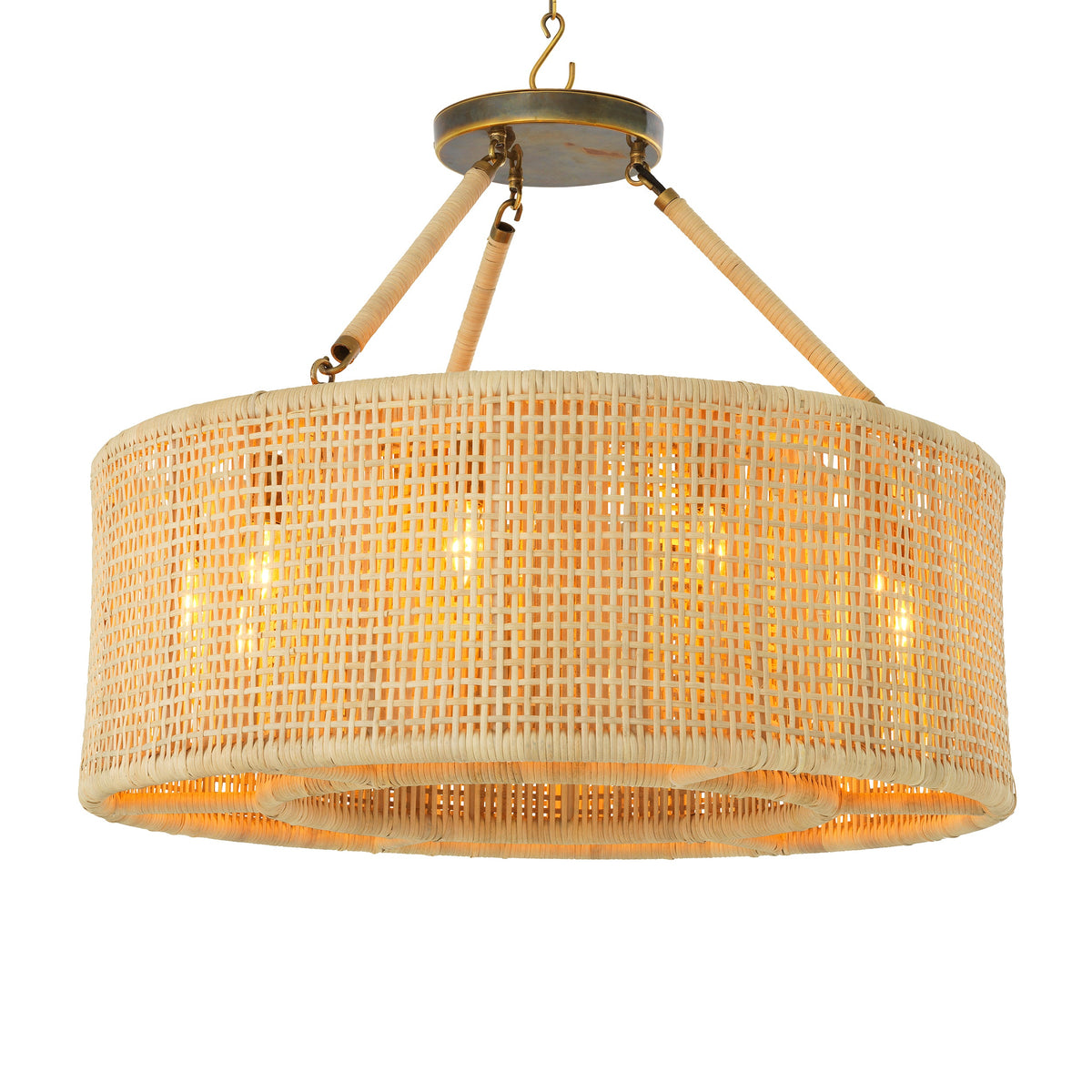 Natural Rattan Chandelier Bernardi | Eichholtz Miami