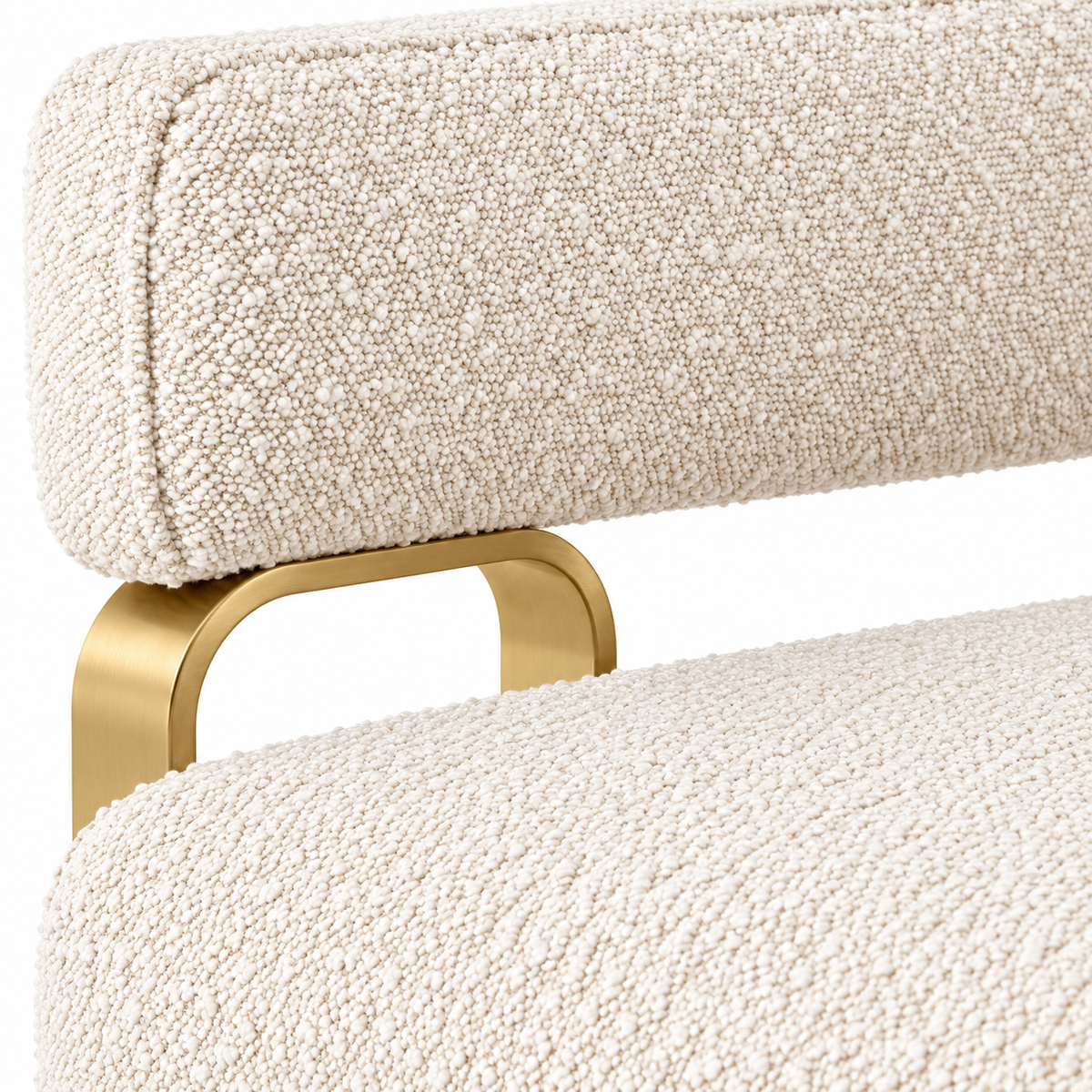 Boucle Curved Accent Chair Capricorn