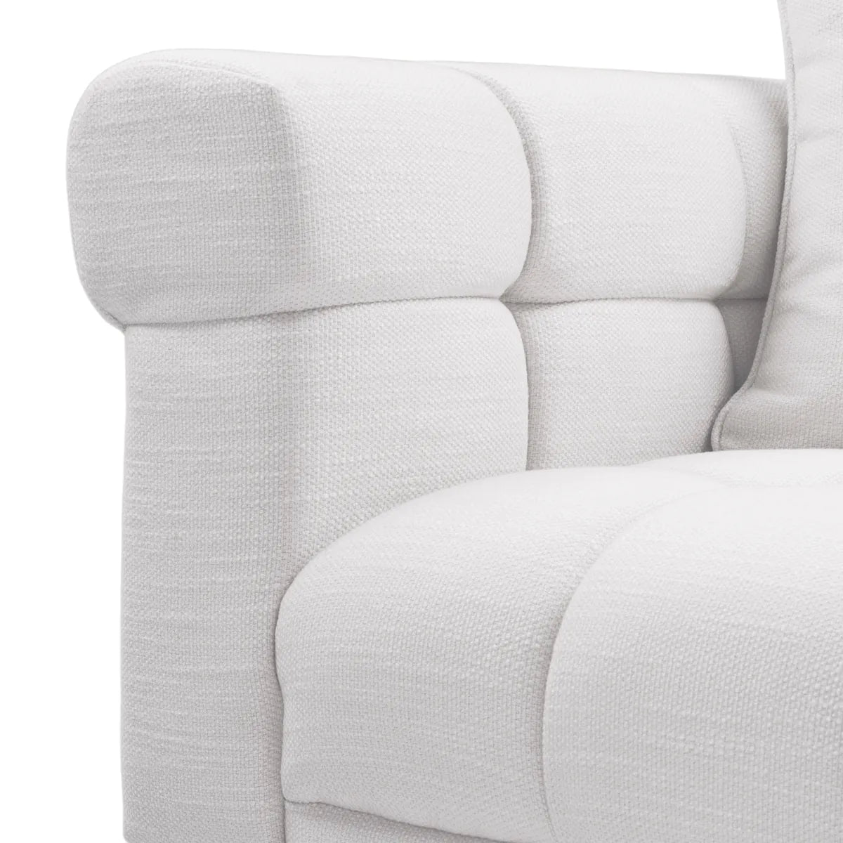 White Tufted Sofa Aurelio