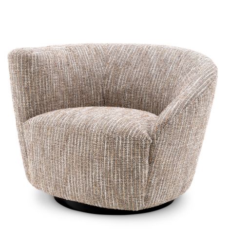 Beige Asymmetrical Swivel Chair Colin | Eichholtz Miami
