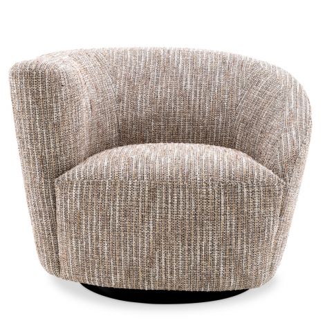 Beige Asymmetrical Swivel Chair Colin | Eichholtz Miami